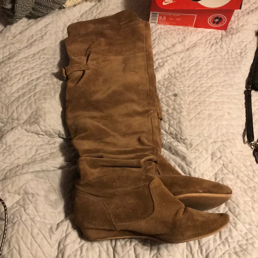 Jessica Simpson knee high suede boots